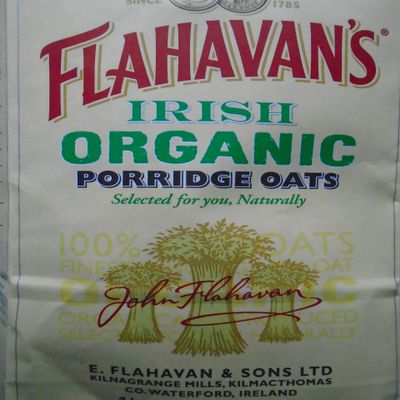 Flahavans Irish Organic Porridge Oats 1kg (Pack of 2)