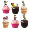 39 Stand Up Halloween Zombie Premium Edible Wafer Paper Cake Toppers Decorations view 1