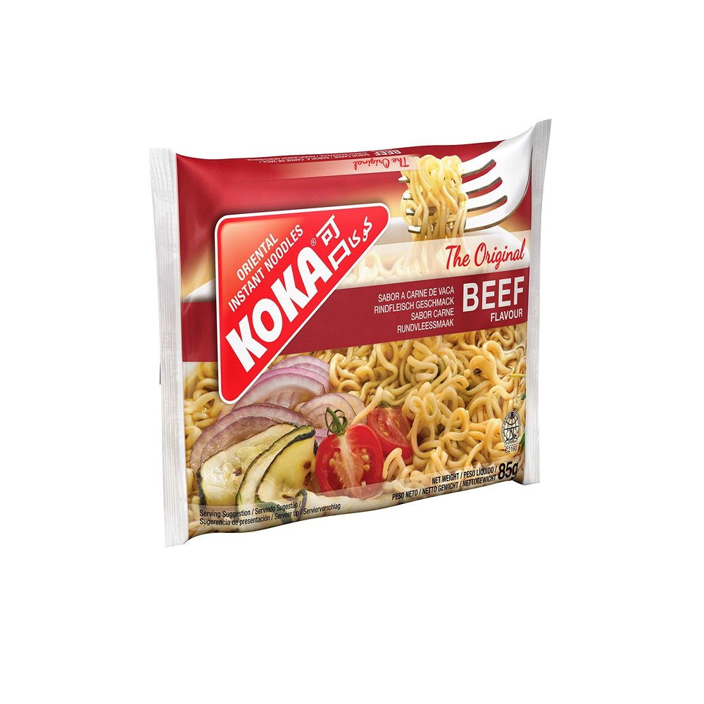 Koka Noodles Original Beef Flavour Oriental Style Instant Noodles 30 Packets of 85 g