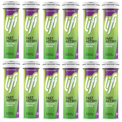 (12 PACK) - GlucoTabs - GlucoTabs blueberry 10's | 10's | 12 PACK BUNDLE by GlucoTabsTM