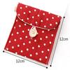 2 Pcs gbstore 1 Red and 1 Blue Sanitary Napkins Bag Menstrual Cup Pouch Nursing Pad Holder Cute Polka Dot Cotton 4.7x4.7 Inch Washable Organizer Storage by gbstore view 2