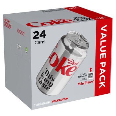 Diet Coke Soft Drink Cans, 24 x 330 mL