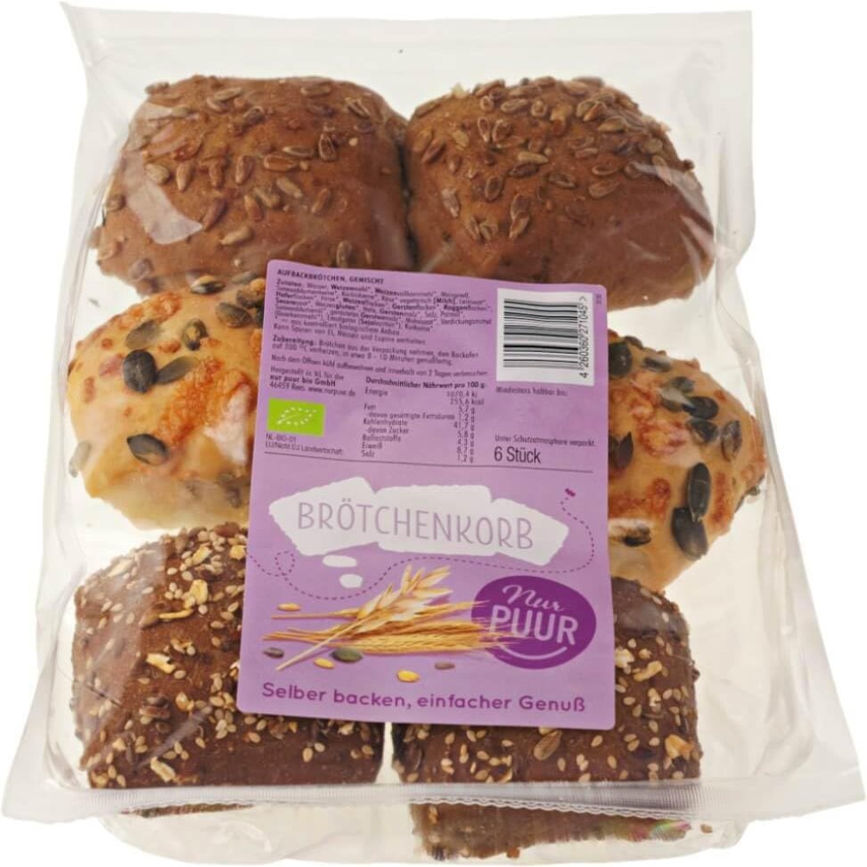 nur puur Organic Bread Basket, Pack of 6 (6 x 300 g)