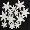 12 Beautiful Edible Sugar Snow Flakes, White or Choose Colour; 4.5cm Each; Handmade Frozen, Christmas Cake/Cupcake Toppers/Decorations view 2
