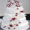 12 Beautiful Edible Sugar Snow Flakes, White or Choose Colour; 4.5cm Each; Handmade Frozen, Christmas Cake/Cupcake Toppers/Decorations view 3