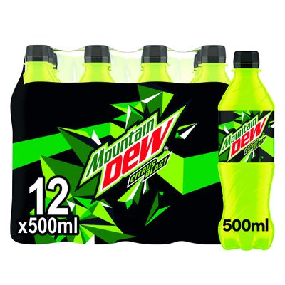 Mountain Dew, Blast Exhilarating Intensely Refreshing Bold Taste, 500 ml Bottles, Citrus (Pack of 12)