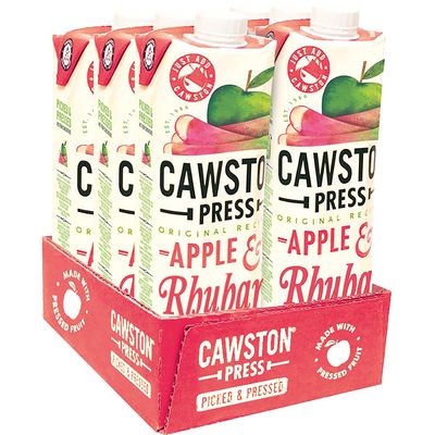 Cawston Press Cawston Press Apple & Rhubarb Pressed Juice 1Litre (Pack of 6)