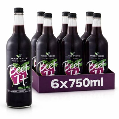 Beet It Organic Beetroot Juice 750ml Bottles - Vegan - Picked and Pressed - No Added Sugar (Pack of 6)