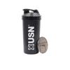 USN Unisex Adult Mega Shaker Protein Mixer Bottle - Black, 1 litre view 1