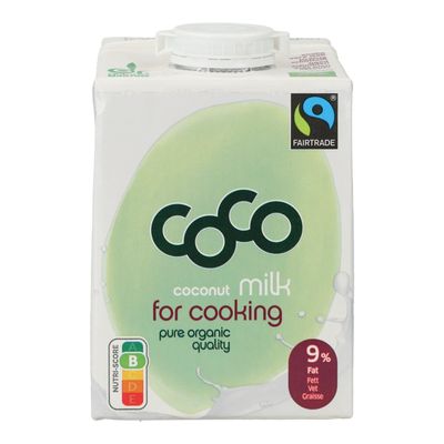 Crema de Coco para cocinar (Coco Milk) Bio 500ml Dr.Martins