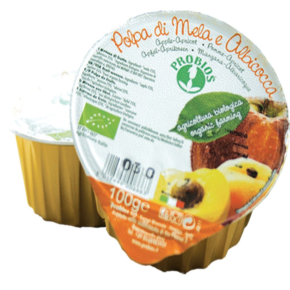 Probios APPLE AND BLUEBERRY PURE organic - packaging 18x100g