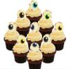 Made4You Halloween Eyeballs - Edible Cupcake Toppers - Stand-up Wafer Cake Decorations (Pack of 24) view 1