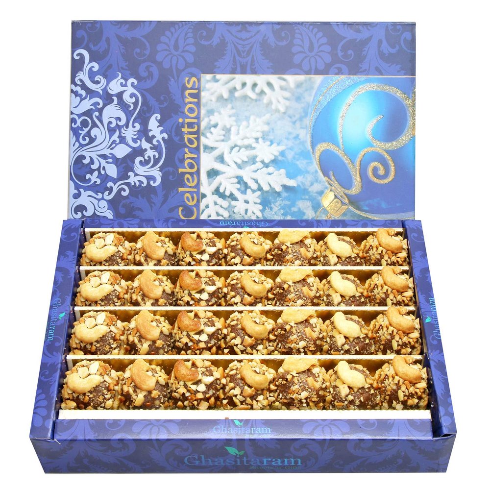 Ghasitaram Gifts Indian Sweets - SweetsSugarfree Chocolate Kaju Laddoo(800 GMS)