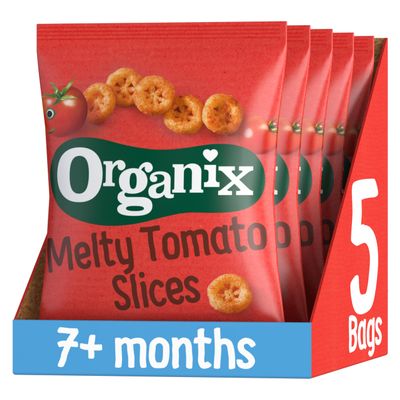 Organix Melty Tomato Slices, Organic Baby Finger Food Snack 7+ Months, 20 g (Pack of 5)