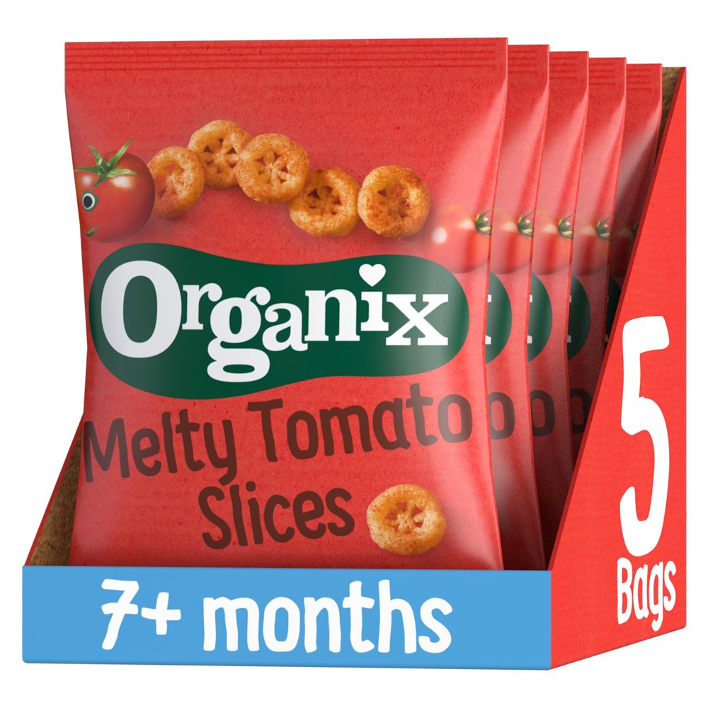Organix Melty Tomato Slices, Organic Baby Finger Food Snack 7+ Months, 20 g (Pack of 5)