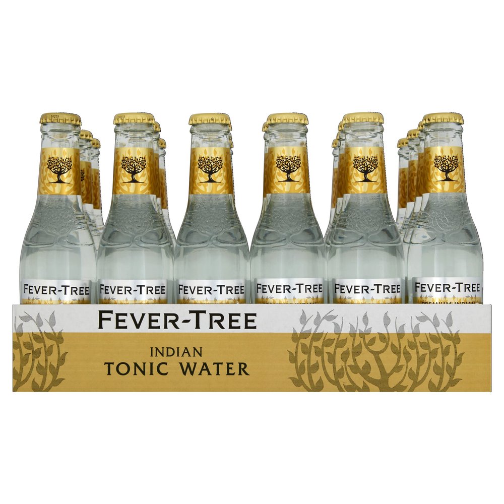 FEVER-TREE Premium Indian Tonic Water - Perfect for a GandT Aromatic Mixer Award Winning Clean Refreshing Taste and Aroma Made with Quinine and Oils from Mexican Bitter Oranges - 24 x 20cl Bottles