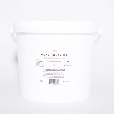 The Local Honey Man - 100% Pure Real Local Golden Honey 5kg Bucket - British Honey - Direct from The Beekeeper - Natural Honey with Vitamins - Bulk Honey