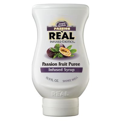 Real Syrup | Passion Fruit Puree Infused Fruit Syrup | Made with Passion Fruit | 500ml |Natural Ingredients| Cocktails, Baking, Smoothies, Mixing Drinks, Desserts, Cooking