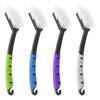 COM-FOUR 4x dishwashing tool - kitchen cleaner with robust nylon bristles - dish scrubber 29 cm length - washing-up utensil made of plastic - "MADE IN GERMANY" (4 pieces - green/white/azure/berry) view 2