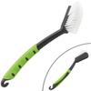 COM-FOUR 4x dishwashing tool - kitchen cleaner with robust nylon bristles - dish scrubber 29 cm length - washing-up utensil made of plastic - "MADE IN GERMANY" (4 pieces - green/white/azure/berry) view 4