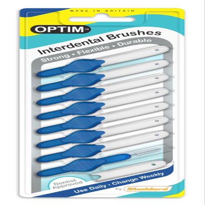 Optim Interdental Brush Blue 8 pack Size 3 0.6mm