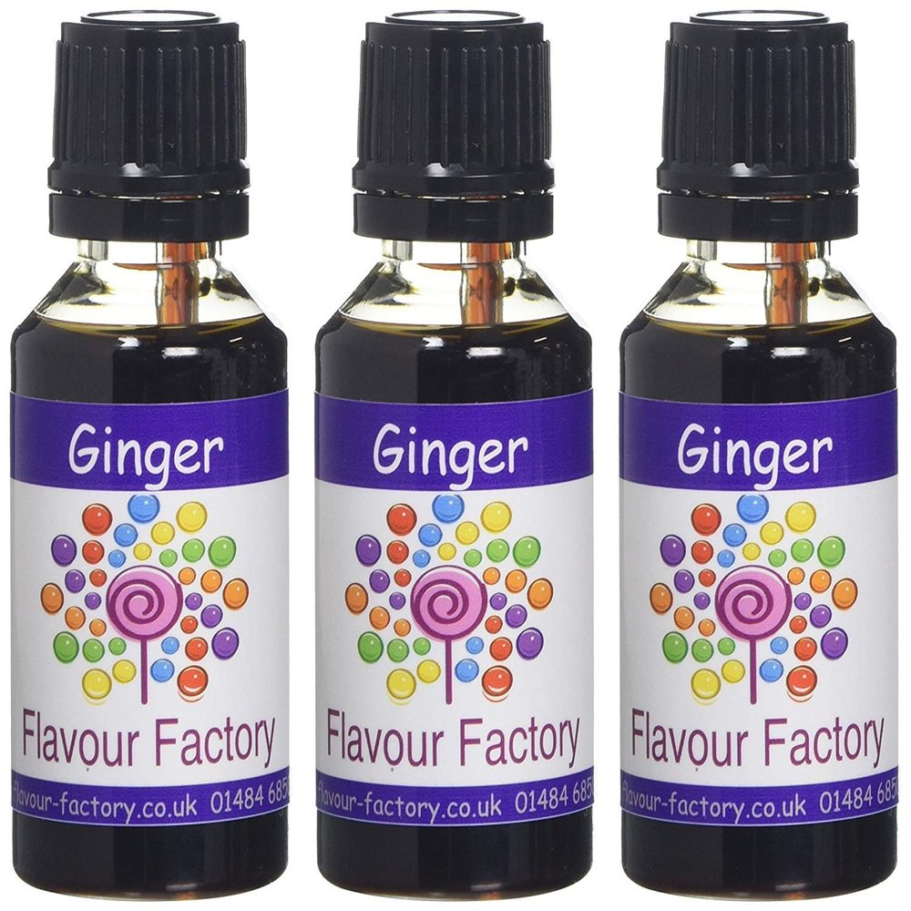 Flavour Factory Ginger, Extra Strong Food Flvouring Concentrates 85.5ml (Pack of 3 x 28.5ml bottles)