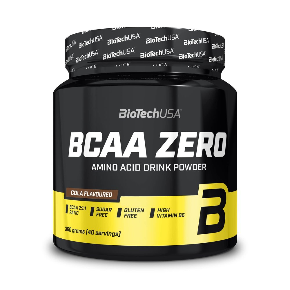 BioTechUSA BCAA Zero | Essential Amino Acid Powder | 6g BCAA with Instant L-Leucine | Vegan | Sugar-Free, Lactose-Free, Gluten-Free, 360 g, Cola