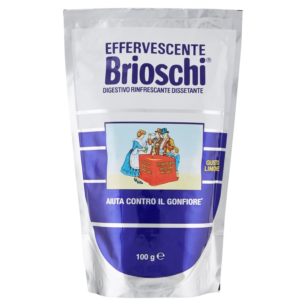 Brioschi Effervescent Digestive Lemon Flavour, 100g