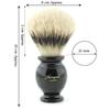 Best Shaving Brush Gift CASE Black Base with Sliver TIP Badger Hair Brush and Brush Stand for Men's view 3
