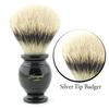 Best Shaving Brush Gift CASE Black Base with Sliver TIP Badger Hair Brush and Brush Stand for Men's view 4