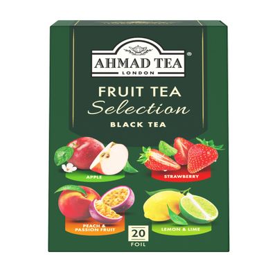 Ahmad Tea Fruit Black Tea | Fruit Tea Selection | 20 Teabag Sachets | 1 Pack