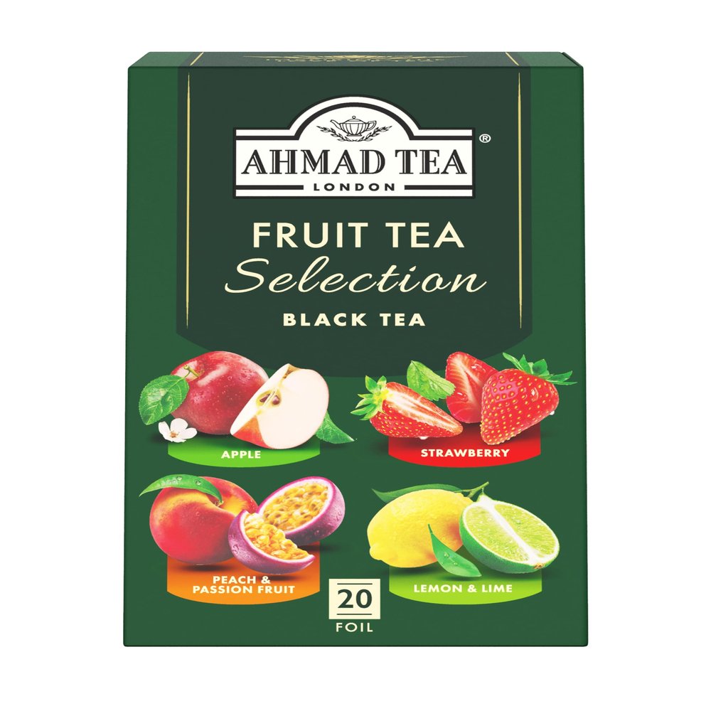 Ahmad Tea Fruit Black Tea | Fruit Tea Selection | 20 Teabag Sachets | 1 Pack