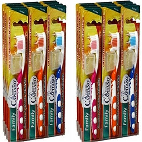 24 Toothbrushes Captain's Paste Medium Bristle Brush
