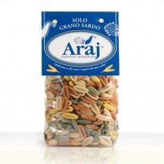 18 pz x 500 gr - Malloreddus rustici arcobaleno - with Sauce of Tomatoes and Saffron. Traditional Pasta Made in Isili, Sardegna