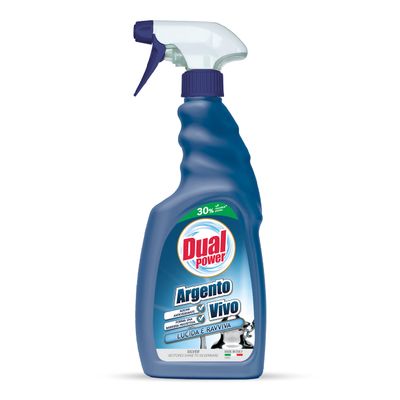Dual Power, Specific Cleaner Vivo Silver, Liquid Cleaner Designed to Clean and Polish Any Silver Surface, Antioxidant Action, Made in Italy, Pack of 500 ml