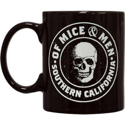 Of Mice And Men Black White Skull Boxed Coffee Gift Mug Official