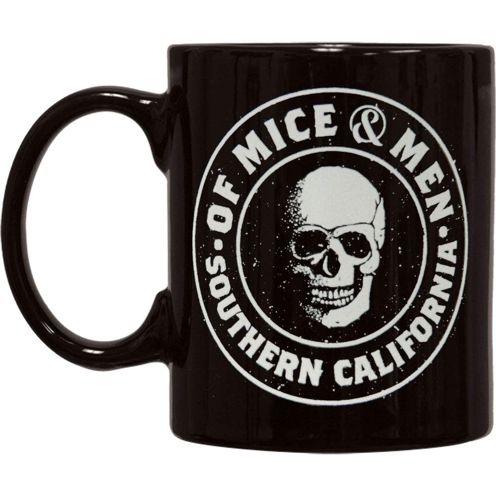 Of Mice And Men Black White Skull Boxed Coffee Gift Mug Official