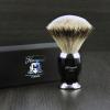 100% Badger Hair Shaving Brush with Black & Metal Colour Base.Long Life-Span & Low Maintenance Natural Pure Badger Brush view 1