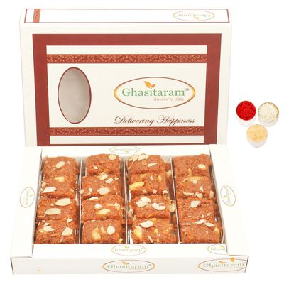 Ghasitaram Gifts Bhaidooj Gifts Sweets - Ghasitaram's Special Dodha Barfi (400 GMS)