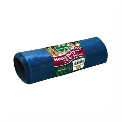 20 Pack of Blue Ultra Strong 40L Rubble Sacks