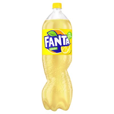 Fanta Lemon, Gas Soda, 2 Litre (Pack of 6) Plastic Bottle