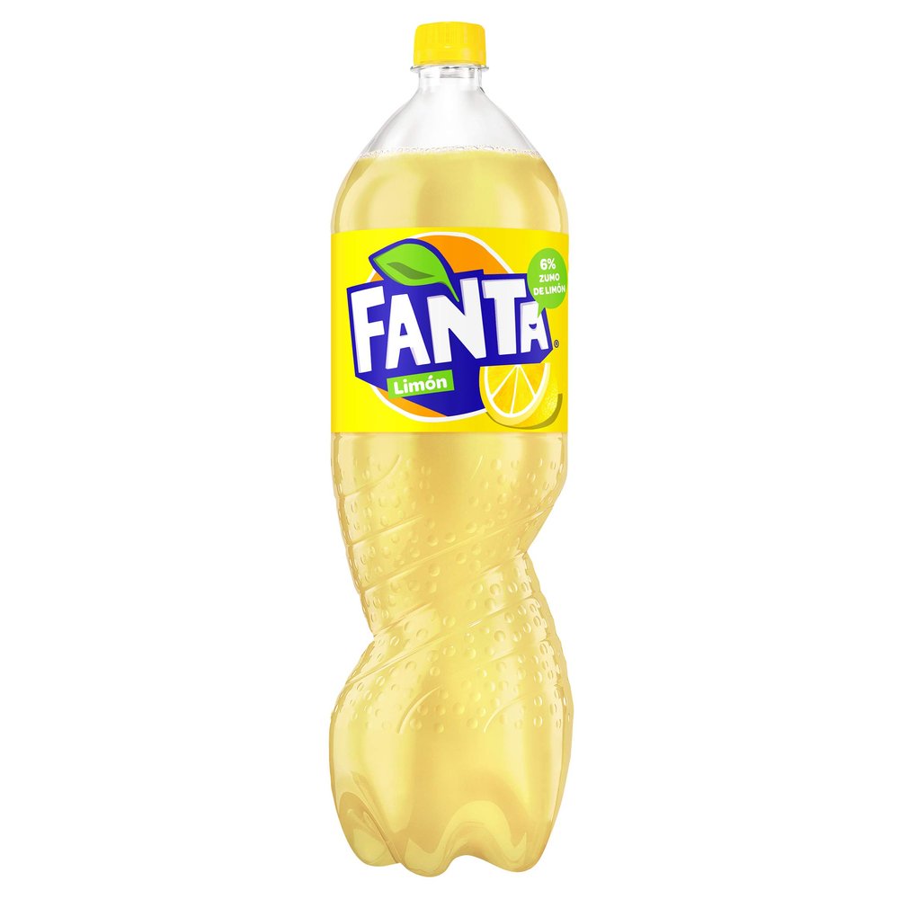 Fanta Lemon, Gas Soda, 2 Litre (Pack of 6) Plastic Bottle