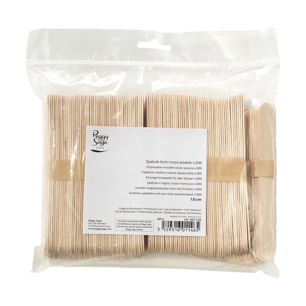200 Disposable Wooden Spatula Body Peggy Sage