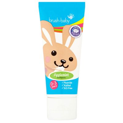 Brush-Baby Childrens Applemint Toothpaste with Xylitol 0-3 years 50ml (Pack of 3)