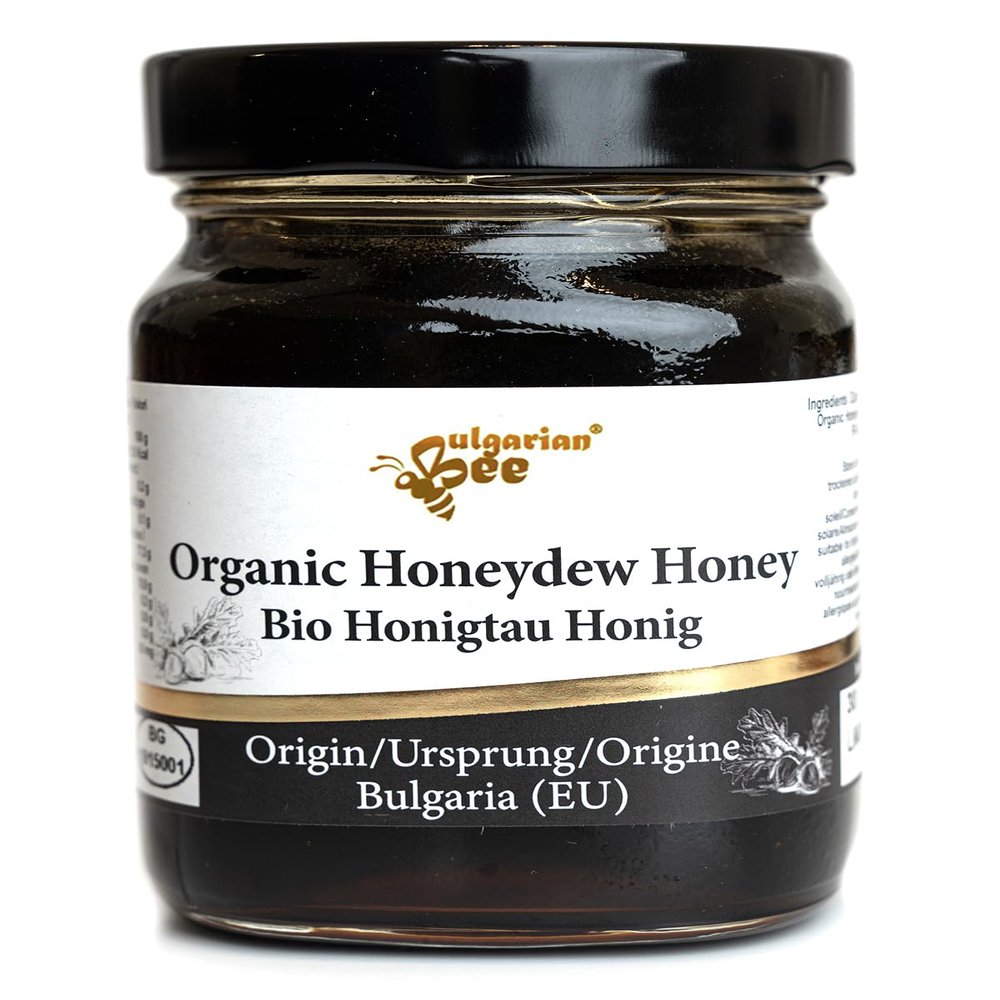 450 g Organic Raw Black Forest Bee Honey, Oak Forest Honeydew from Aphids