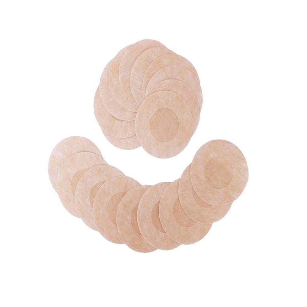 10 Pairs Round Disposable Non Woven Fabric Adhesive No Show Nipple Cover Patches Breast Petals Chest Pad