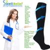5 Pair Compression Socks (Small/Medium, All Black) view 4