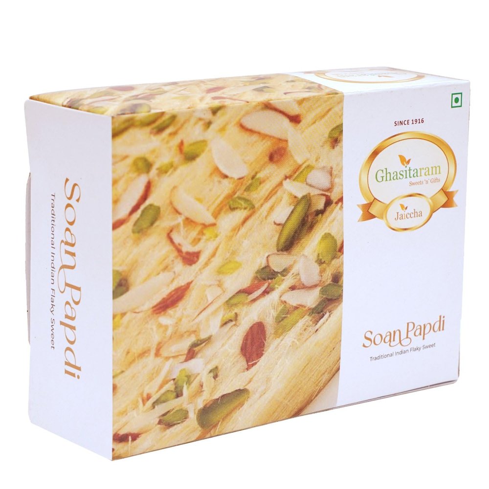 Ghasitaram Gifts Bhaidooj Gifts Sweets - Soan Papdi (400 GMS)