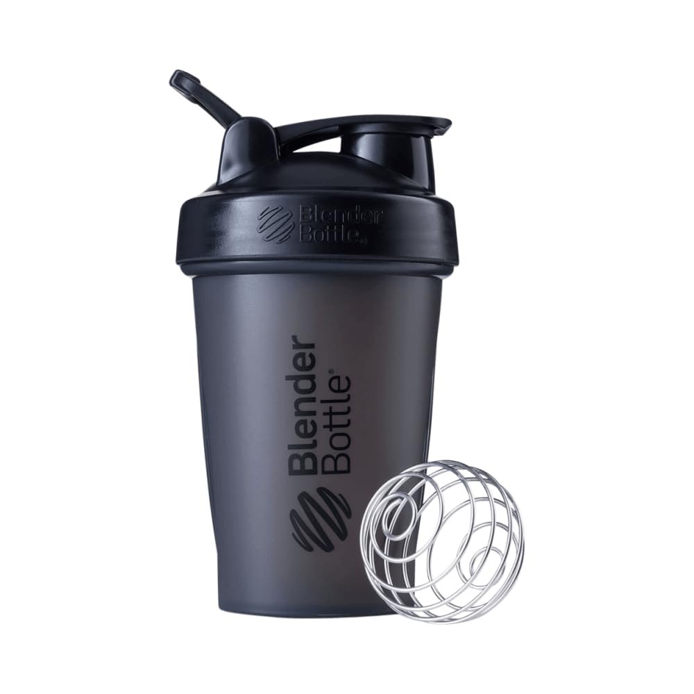 BlenderBottle Classic Loop Shaker cup / Diet Shaker / Protein Shaker with Blenderball 590ml capacity, scales - Fashion Black, 20oz / 590ml