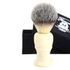 Badger Hair Shaving Brush in Ivory Colour Base for Perfect Shave. view 2